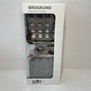 IKEA BROGRUND shower shelf  9.75x1.50x4.5” chrome-plated 903.285.26 Open Box